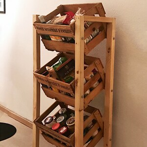 Weinkistenregal mit Weinkisten. Regal Aufbewahrung Küche | Etsy
