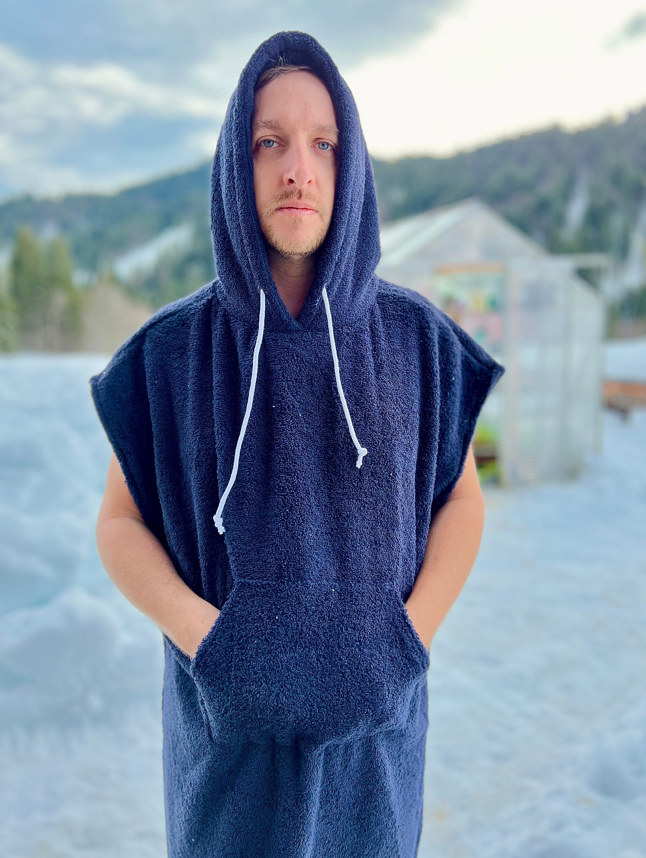 Hoody Towel - Hooded Surf Poncho for Men