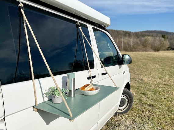 VW Bus Van Outside Table Outdoor Kitchen Camping Vanlife Van