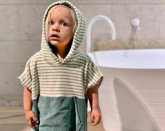 Children&#39;s poncho surf poncho poncho surf terry towel hoodie surf cape bathrobe bath poncho
