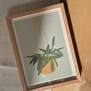 Wachs Pflanze, Hoya Wayetii Zimmerpflanze Siebdruck, Original Hand Veredelt, A5 | Druck | Handgemachte Kunst | Wohndekor