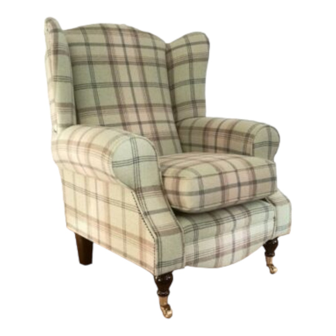 Queen Anne Wingback Chair: Balmoral S...