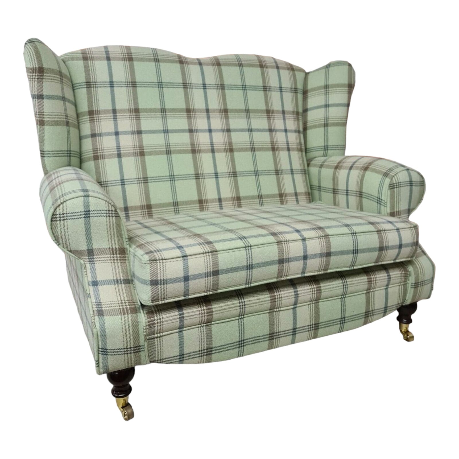 Green tartan armchair discount