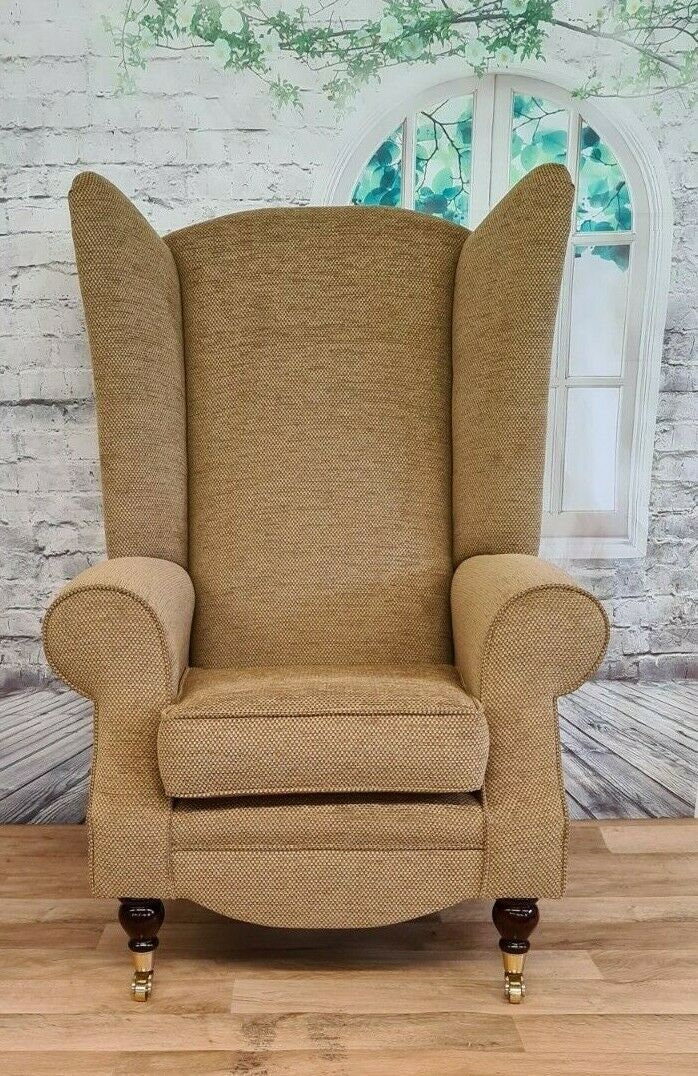 Queen Anne Wing Back Cottage Fireside Chair Extra Tall High Etsy UK