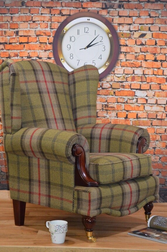 Queen Anne Wing Back Cottage Fireside Chair In Porter And Queen Anne Wing Back Cottage Fireside