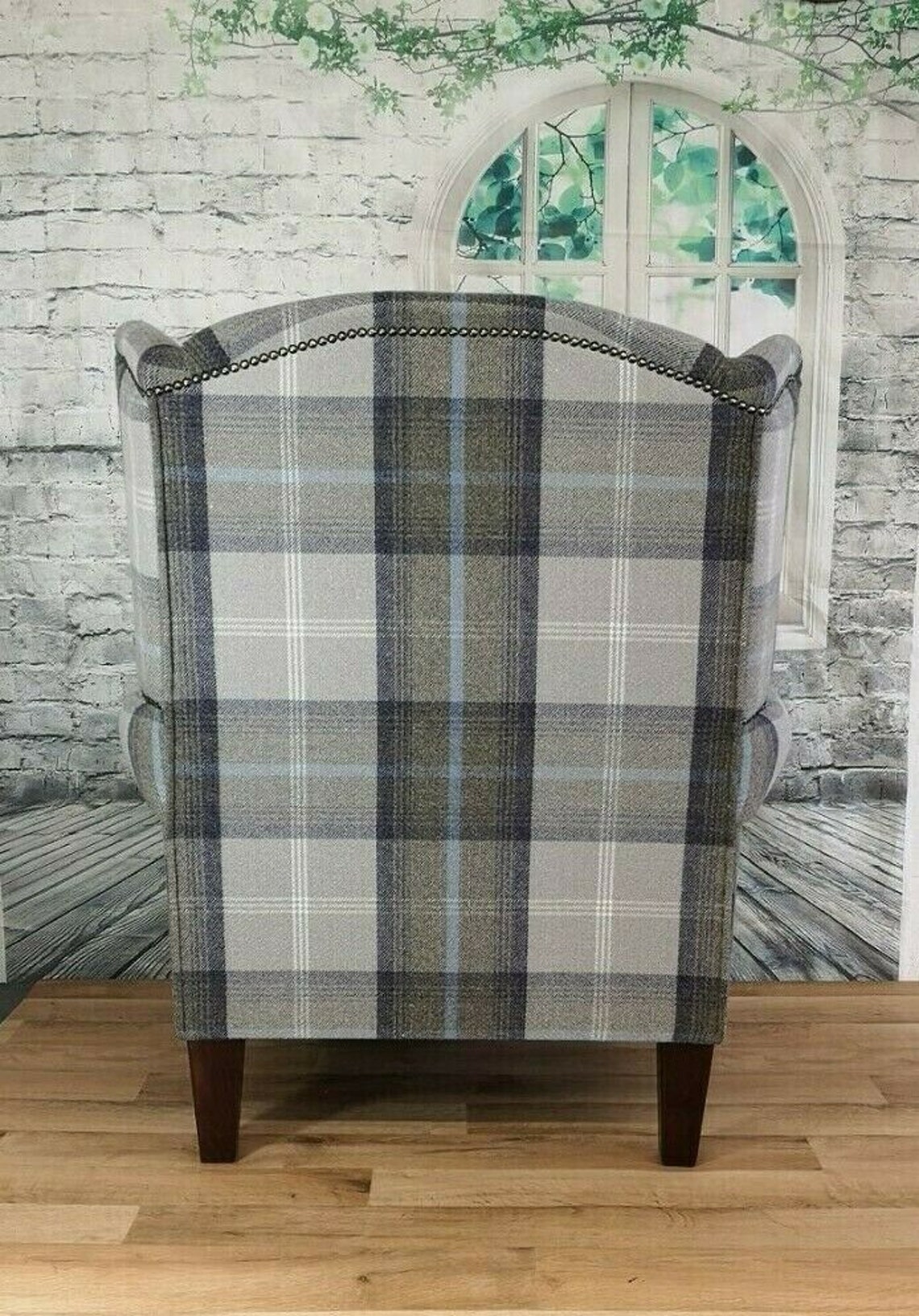 Queen Anne Wing Back Cottage Fireside Chair in Balmoral Oxford Etsy