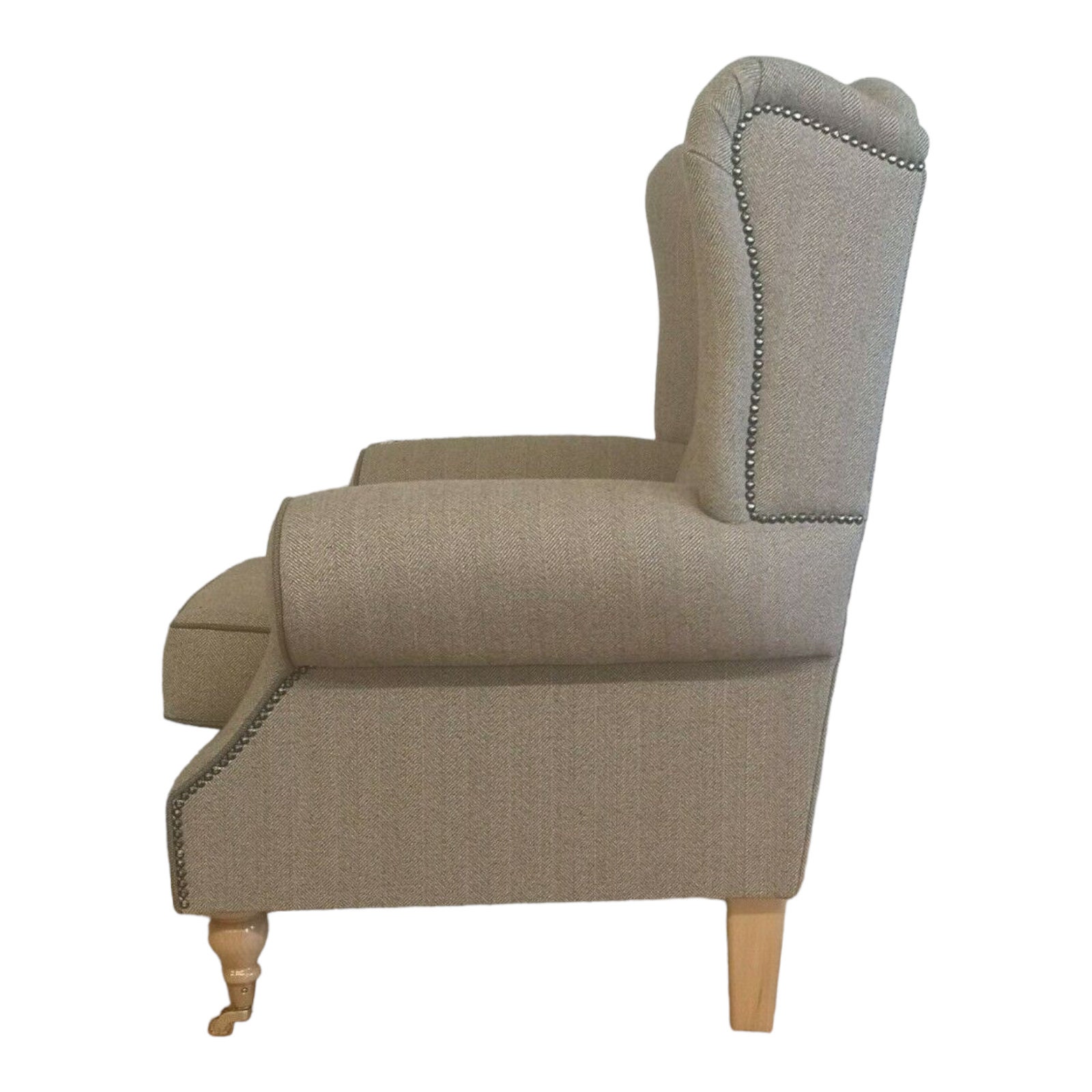 Wing Back Cottage Fireside Chair in Stunning Light Brown
