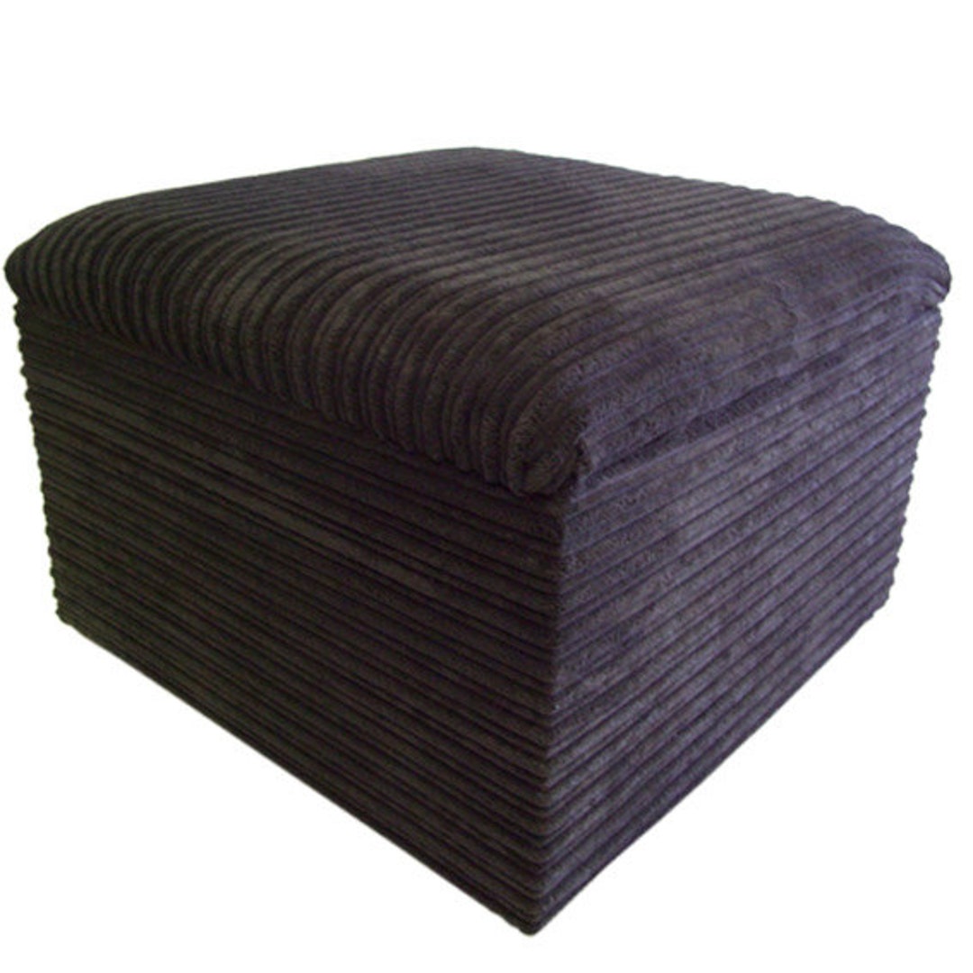 Storage Box / Footstool - Black Jumbo Cord Size: 20