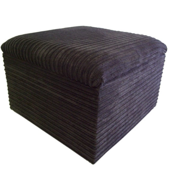 Brown jumbo cord footstool deals