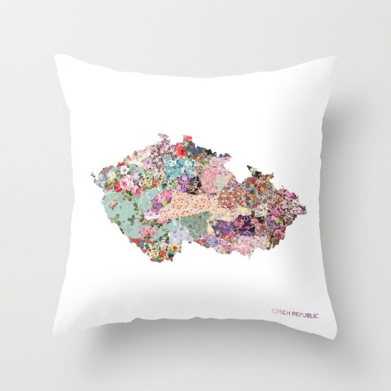 CZECH REPUBLIC map pillow Pillow Painting Czech Republic Etsy