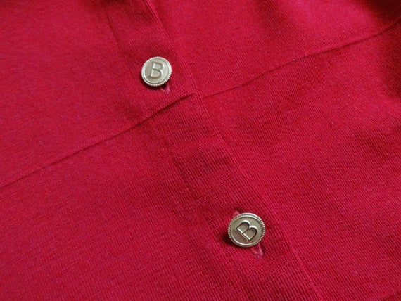 Busnel Vintage French Vest Red Women's Wool Vest … - image 3