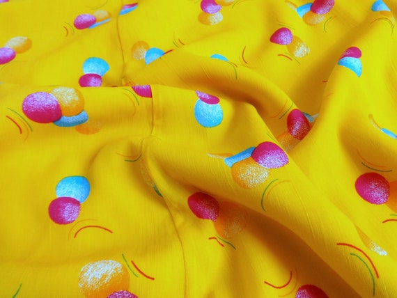 Vintage  90s Yellow Bubbles Skirt Midi Maxi Skirt… - image 7