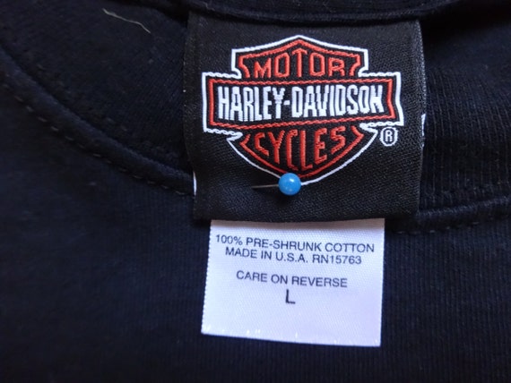 HARLEY- DAVIDSON T Shirt Black Tee Large Size L Shift