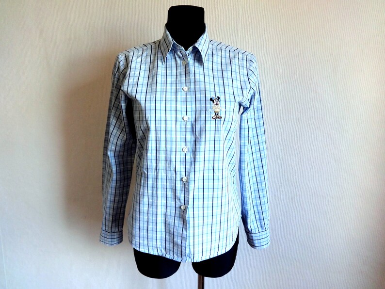 mickey mouse checkered shirt
