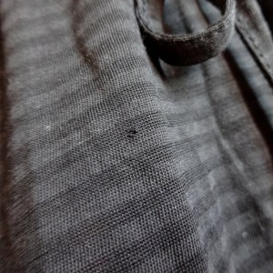 Marimekko Black Striped Drawstring Waist Top Long Top Marimekko Clothing Women's Vintage Top Buttons Closure Black Women's Marimekko Top image 6