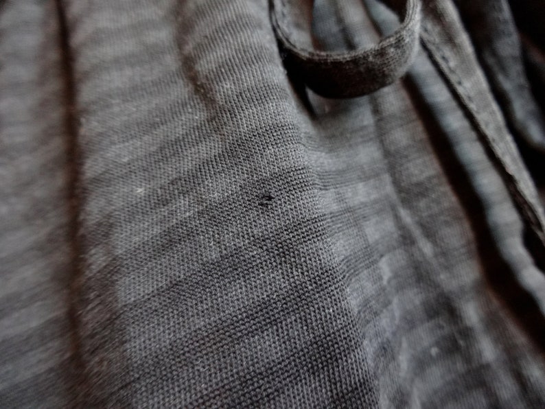 Marimekko Black Striped Drawstring Waist Top Long Top Marimekko Clothing Women's Vintage Top Buttons Closure Black Women's Marimekko Top image 6