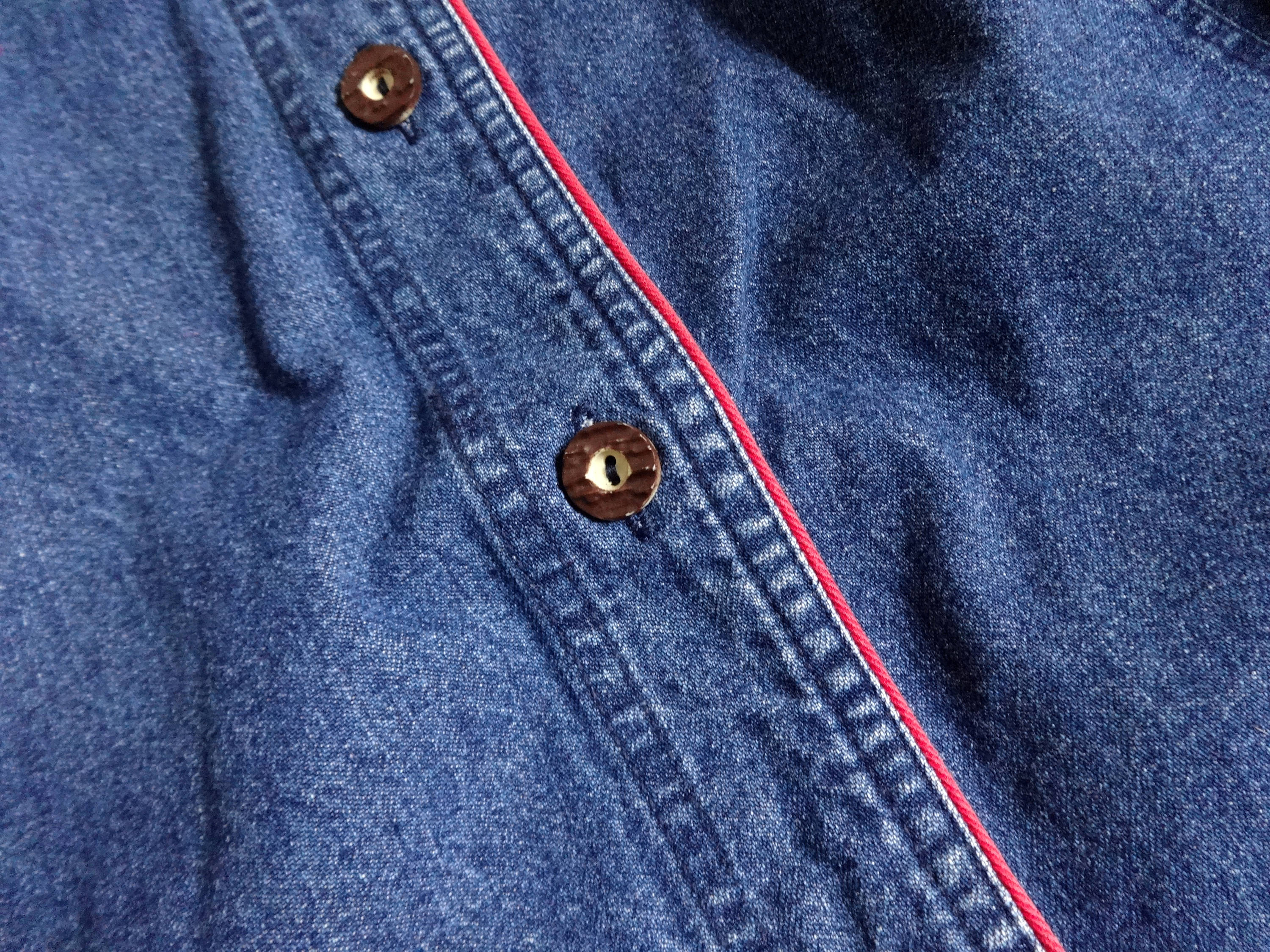 Jupe Vintage St Michael Denim Bleu Marine - Taille 10 (W28) - Midi - Années 90