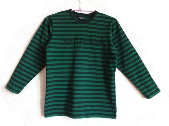 Kids MARIMEKKO Top Striped Green Cotton Shirt Comf
