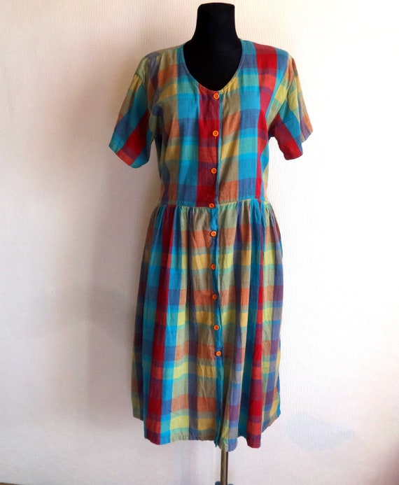 vintage checkered dress