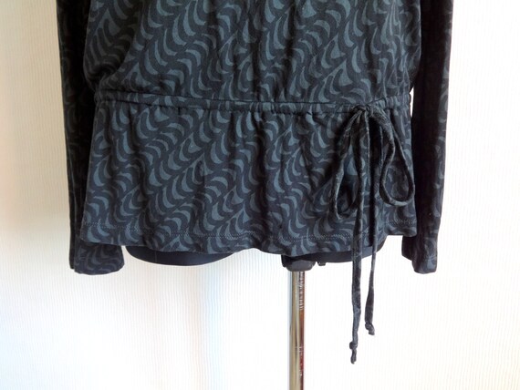 Marimekko Gray & Black Abstract Print Drawstring … - image 6