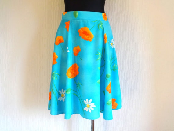 Vintage LAURENE M Sky Blue Skirt Floral Skirt Fashion 80s 90s | Etsy