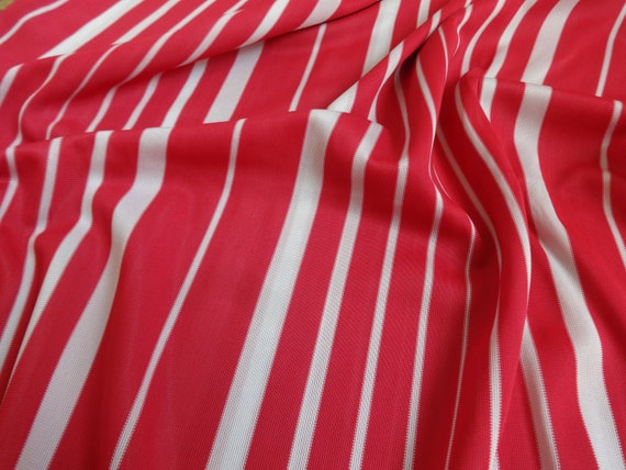 Nautical Sailor Horizontal Stripe viscose cotton Jersey Stretch Fabric FREE P/&P