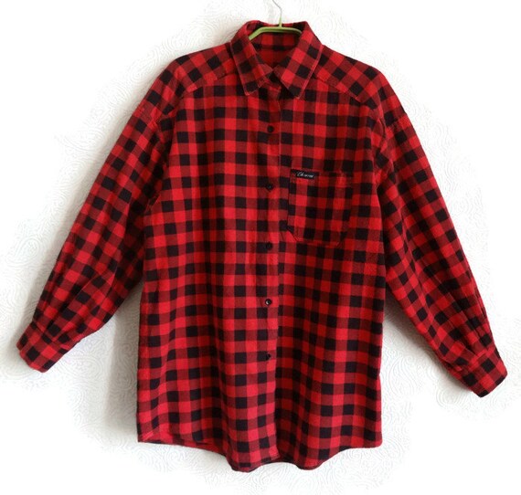 Checkered Red \u0026 Brown Flannel Shirt 
