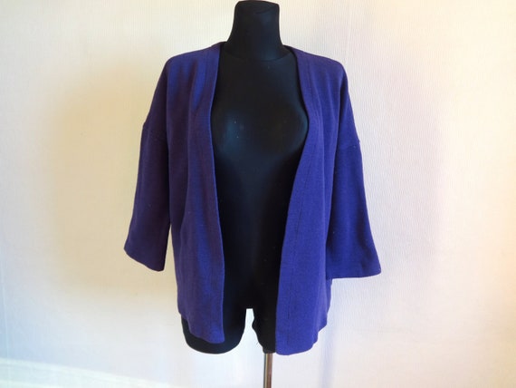 Marimekko Purple Open Front Cardigan Women's Marim
