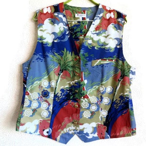 Vintage Women's Vest Cotton Waistcoat Polo Sport Vest Colorful Clothing Summer Clothing Cotton Clothing Vintage Vest With Metal Buttons