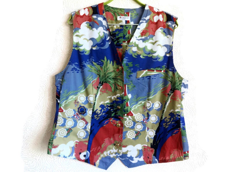 Vintage Women/'s Vest Cotton Waistcoat Polo Sport Vest Colorful Clothing Summer Clothing Cotton Clothing Vintage Vest With Metal Buttons