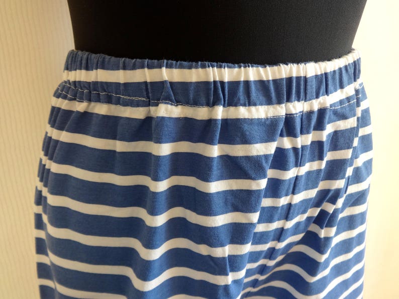 Vintage Striped Blue White Shorts Womens Shorts Nautical Cotton Shorts Hight Waist Fashion 80/'s 90/'s Funny Comfortable Shorts Size 42 44