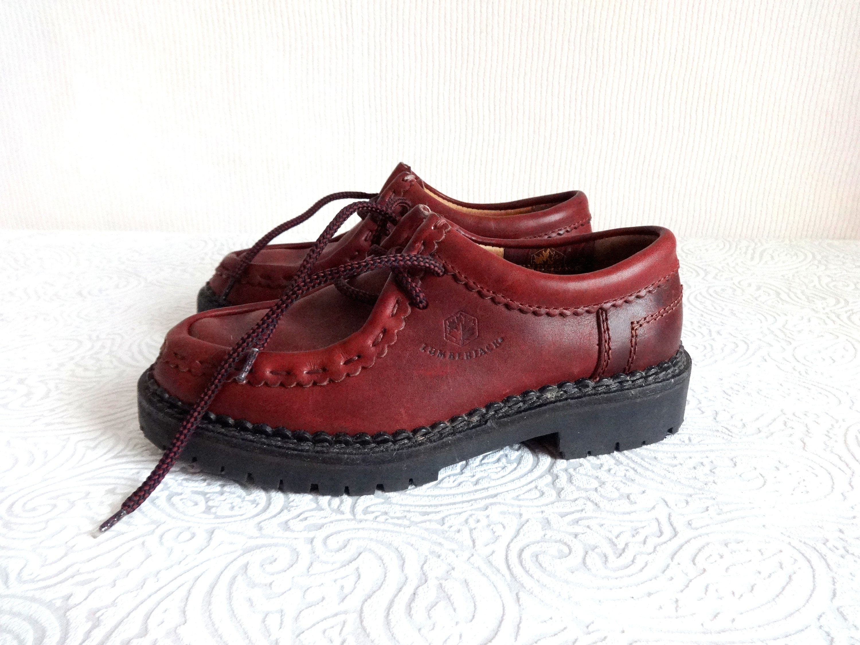 Dubbelzinnigheid Antipoison Buitenlander Vintage Italiaanse Lumberjack bruin lederen schoenen klein - Etsy Nederland