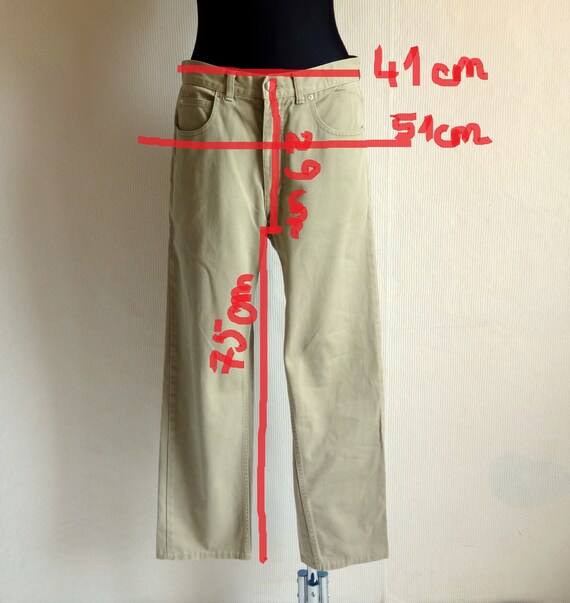 Vintage Yves Saint Laurent Uomo Denim Pantaloni Beige o Grigio | Etsy Italia