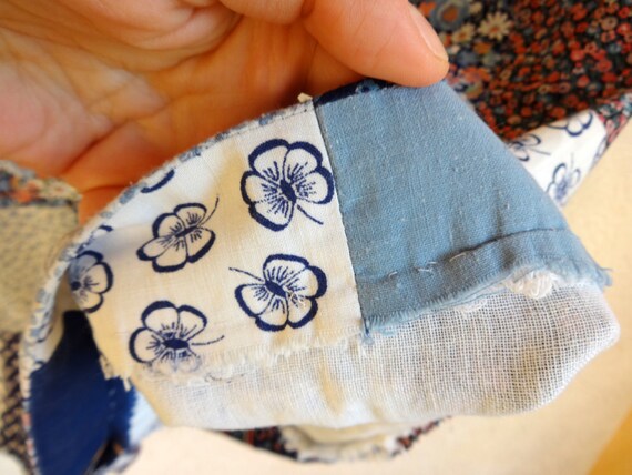 Patchwork Handmade Skirt Cotton Skirt Vintage Mid… - image 5