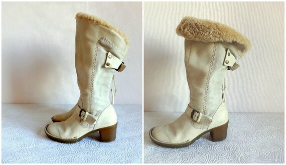 dr martens boots beige