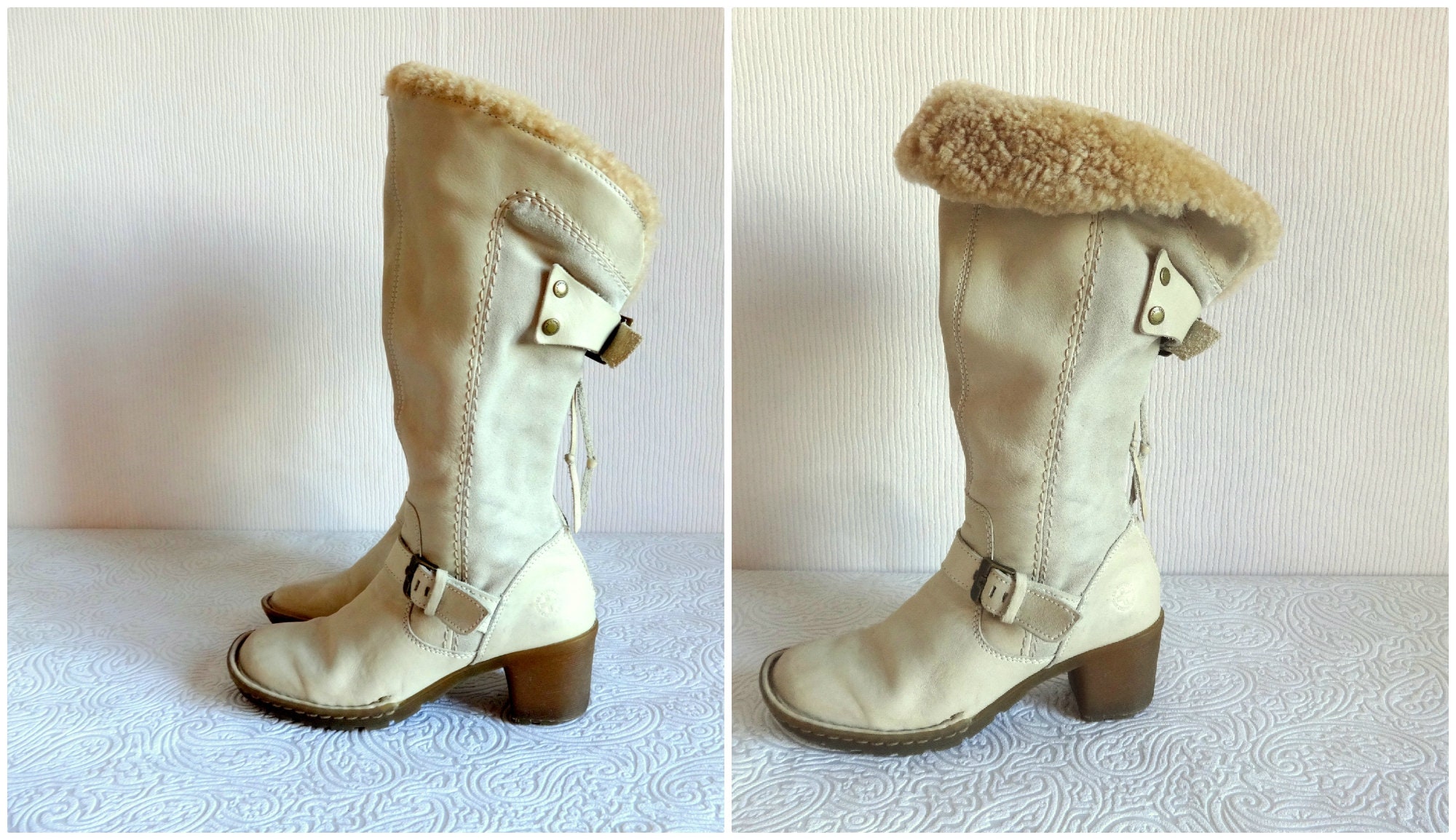 doc martens beige boots