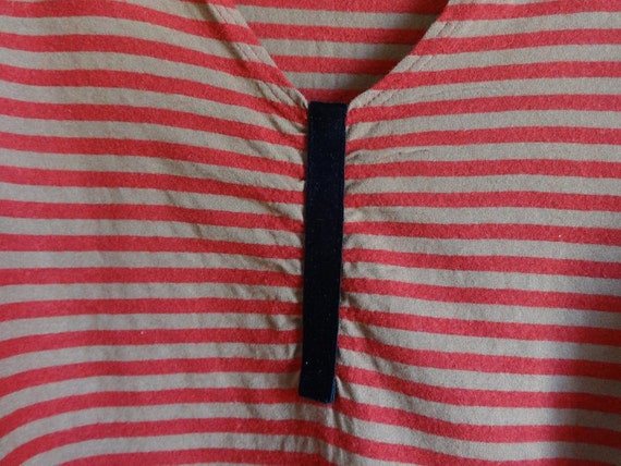 MARIMEKKO Brown & Red Striped Top Women's Clothin… - image 2