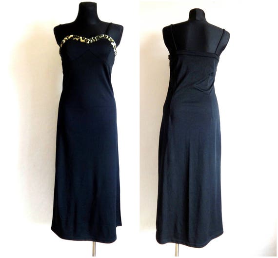 black dress with fluffy trim