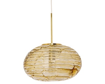 1 of 4 Murano Ball Pendant Light by Doria, Germany, 1970s