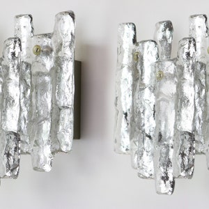 Pair of Extra Large Kalmar Sconces Murano Wall Lights, Austria, 1960s