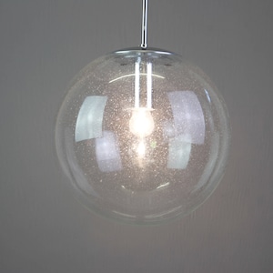 Mid Century Limburg Glass Ball Pendant - 70s - Germany