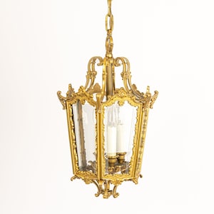 Lantern Pendant Lamp Antique - Germany - 1950s
