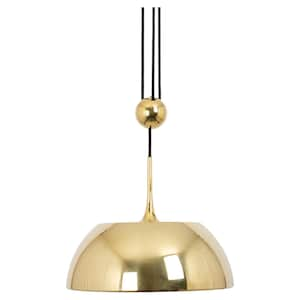 Adjustable Brass Counterweight Pendant Light by Florian Schulz, Germany