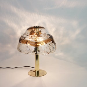 1 of 2 Large Murano Smoked Glass Table lamp by Kalmar, Austria, 1970s