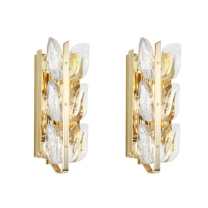 Pair of Large Kalmar Murano Sconce Wall Light// Florida, Austria, 1960s