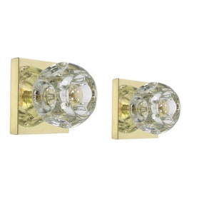 Pair of  Wonderful Sputnik Peill Putzler Wall Sconce Crystal Glass, Germany , 70s // 3 Pairs are available.
