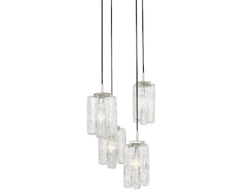 Stunning Designer Cascading Chandelier Murano Glass by Kalmar, Austria, 1970