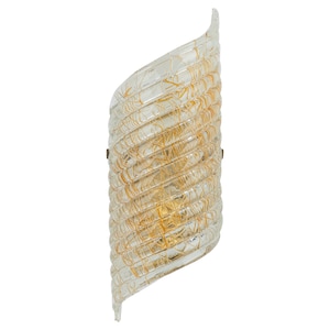 Single Large Murano Brass Sconce by Hillebrand, Germany, 1970s