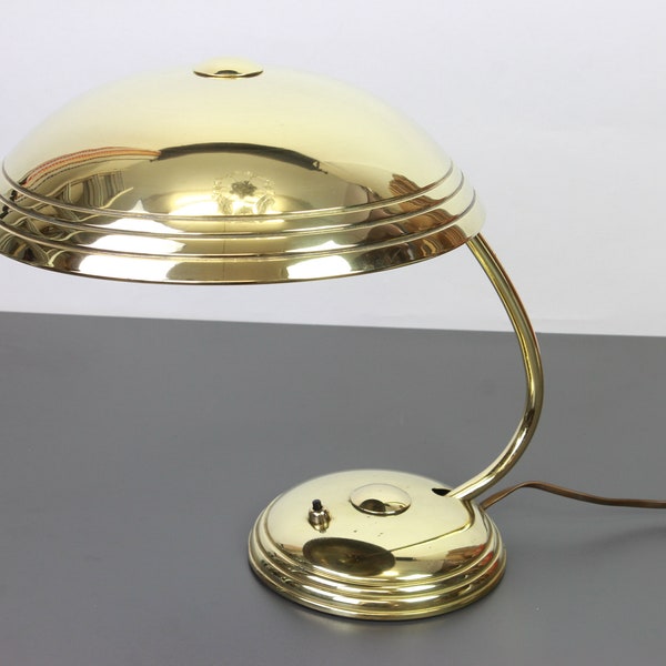 Mid Century Table lamp Brass ,Helo, Germany 60s