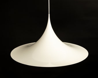 Large Metal Pendant Light in Semi Tulip Shape, Germany, 1980s